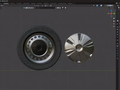 Volkswagen Transporter 2024 radkappe stahlfelge 3D model