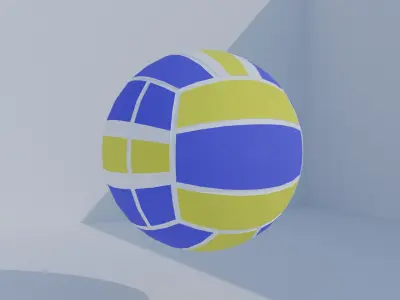 Ball Volleyball Low-poly 3D model