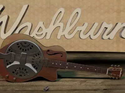 Washburn R15RCE Resonator Guitar 3D model