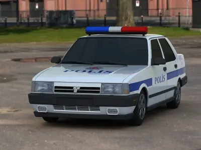 Tofas Dogan SLX Police Low-poly 3D model