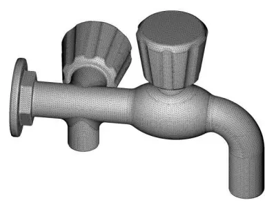 Stylish Two Way Tap 3D print model