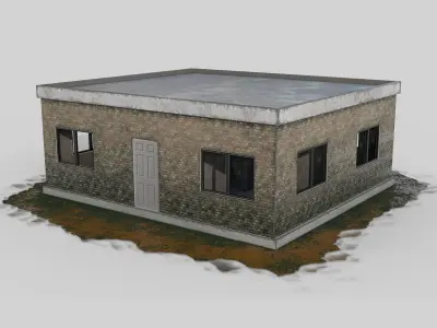 3D Low poly game asset Home Low-poly 3D model