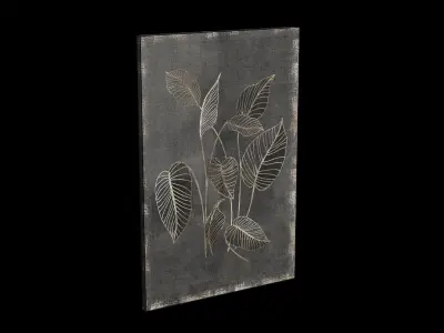 Botanical Canvas Wall Art Low-poly 3D model