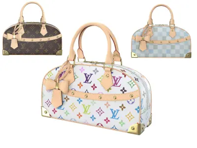 Louis Vuitton x Murakami Handbag East West Low-poly 3D model