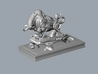 buffalo statue 3d 3D print model