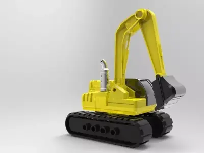 Toy escavator Free 3D model