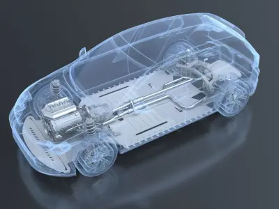 Technology oriented car 3D model 3D model