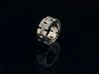 couple wedding rings 3D print model