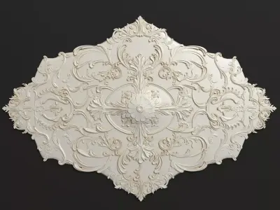 Rosette 5 ornate ceiling medallion 3D model