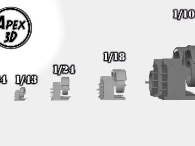 Wheel Balancer 3d printable in various scales 3D print model