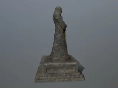 statue 4 lord of rings Low-poly 3D model