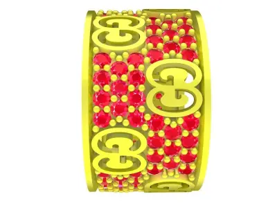 A5726 Luxury Diamond Eternity Engagement Ring 3D Print 3D print model