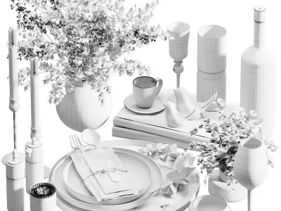 Table Set 12 3D model