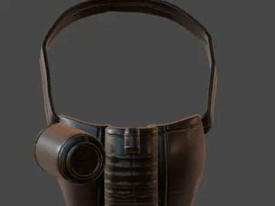 Gas mask helmet 3d model scifi Low-poly  Low-poly 3D model 82