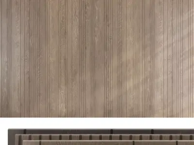 Wood panel set v04 3D model