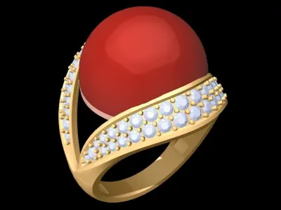 Stone Ring  - GN232 3D print model