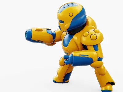 COMBAT DROID COLOBO Rigged for Unreal Engine - Unity - MIXAMO  3D model