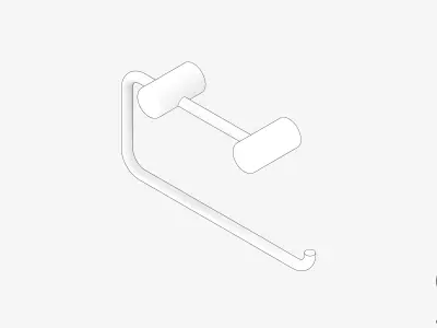 Toilet Roll Holder - Single - Luxury - Sleek Low-poly 3D model