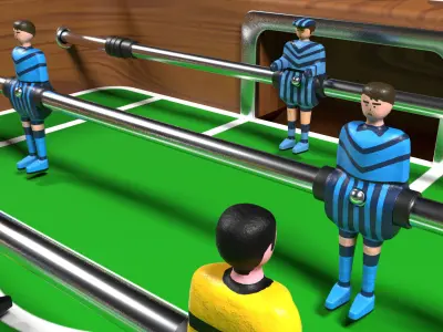 Foosball Table Football Low-poly 3D model