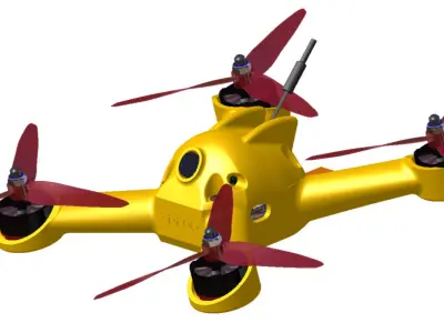 3D200 -  Racing quadcopter 3D print model  3D print model