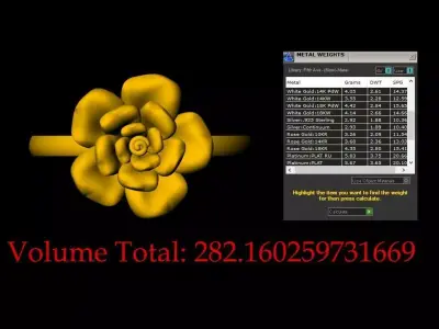 Unique Rose Ring- 0036 3D print model