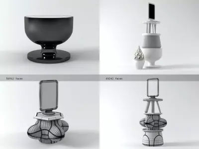 Elements mobile phone holder 3D model