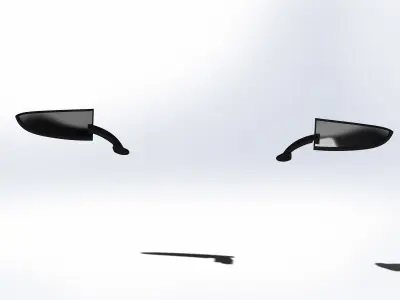 Aerodynamic Mirror  YAMAHA KAWASAKI DUCATI MOTOR 3D print model