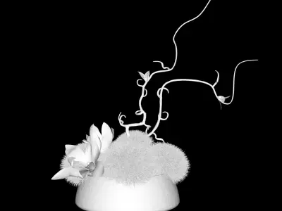 Japanese style plant decoration 3D model