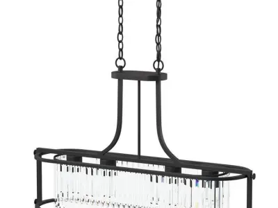 Bunton 4 - Light Kitchen Island Geometric Pendant 3D model