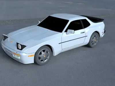 Porsche 944 S2 HDRI 3D model