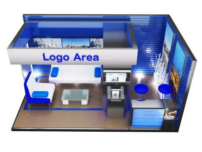 Booth Exhibition Stand a380a 3D model