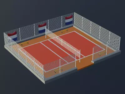 Volleyball Stadium - Holland Low-poly 3D model