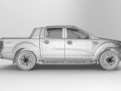 Ranger Limited 2016 Doble cabina interior 3D model