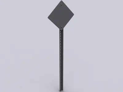 Pedestrian Crossing Sign 3D model