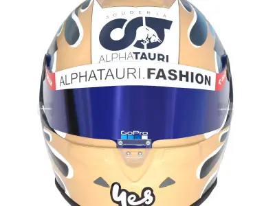 F1 Alpha Tauri Helmets 2023 3D model