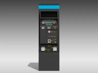 Digital Parking Meter Low-poly 3D model