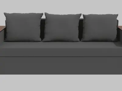 Boston sofa gray 3D model