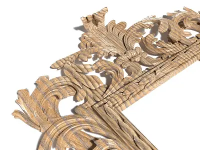Frame-014 antique ornate frame 3D model