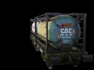 railway tank hitch 3D model