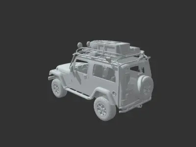 Jeep Wrangler Scale 1-35 And 1-16 Model Kit 3D print model
