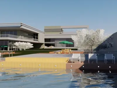 Modern design villa 3D model