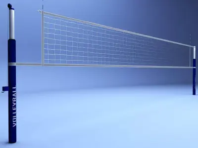 Volleyball net low poly Low-poly 3D model