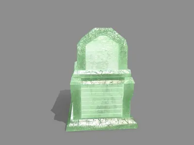 Chest statue Low-poly 3D model