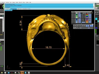 Luxury Skull Diamond Ring for Men  3688 3D print model