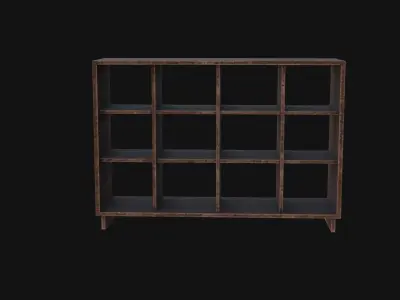 Japanese Shoe box Low-poly 3D model
