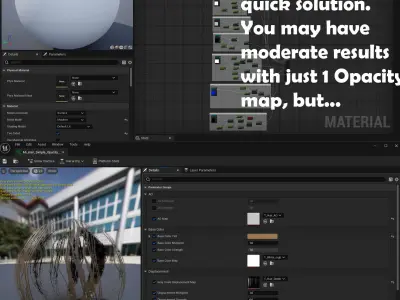 Unreal Enigine Ultimate Hair Shader Low-poly 3D model