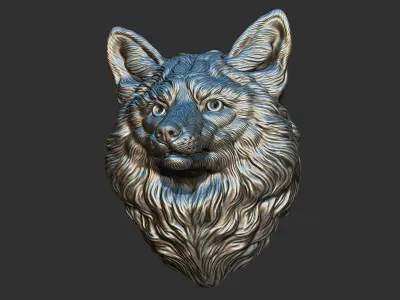 Fox head gloomy 3D print model