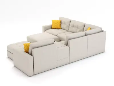 Recliner 6PC Modular 3D model