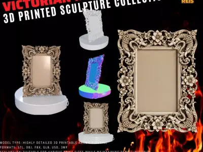 Antique Style Decorative Frame 3D model