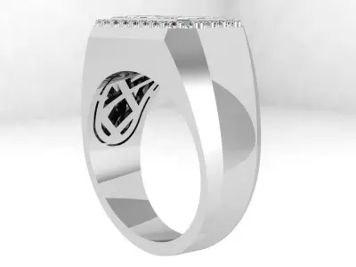 Emerald Diamond Band 4350 3D print model